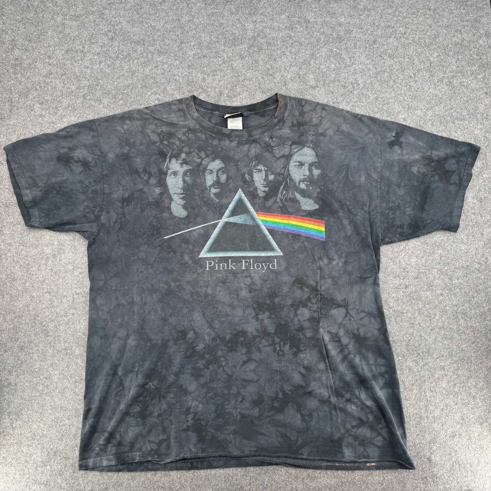 Vintage Liquid Blue Pink Floyd T-Shirt 2XL Black Tie Dye Dark Side of the Moon